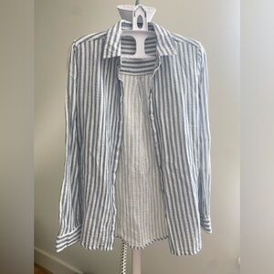 Striped Beach Cover-Up, 100% Cotton